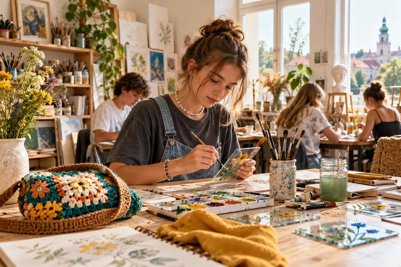 Wakacje 2026: Glass Art, szydełko i malarstwo